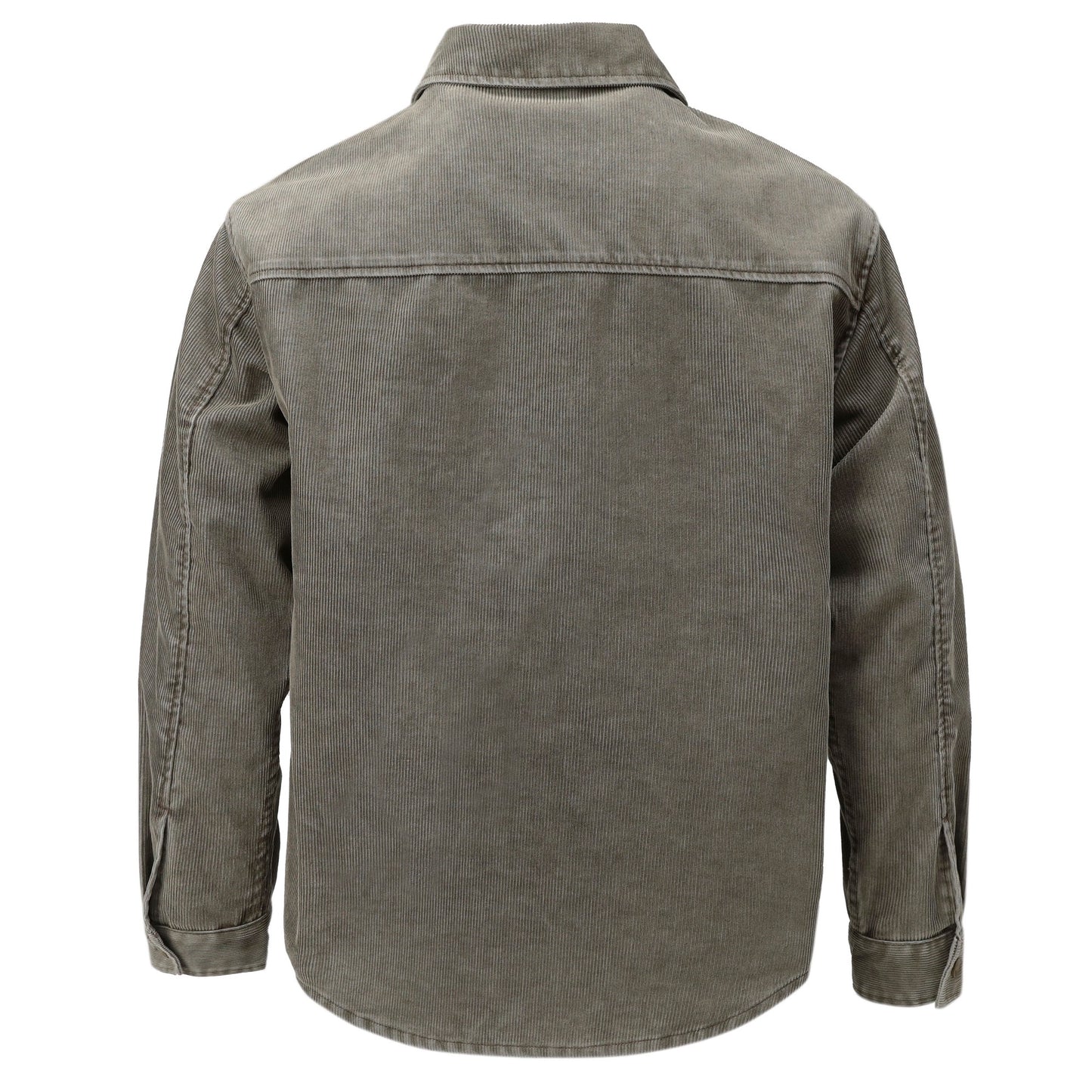 Men's Garrett Green Long Sleeve Corduroy Button Up Overshirt
