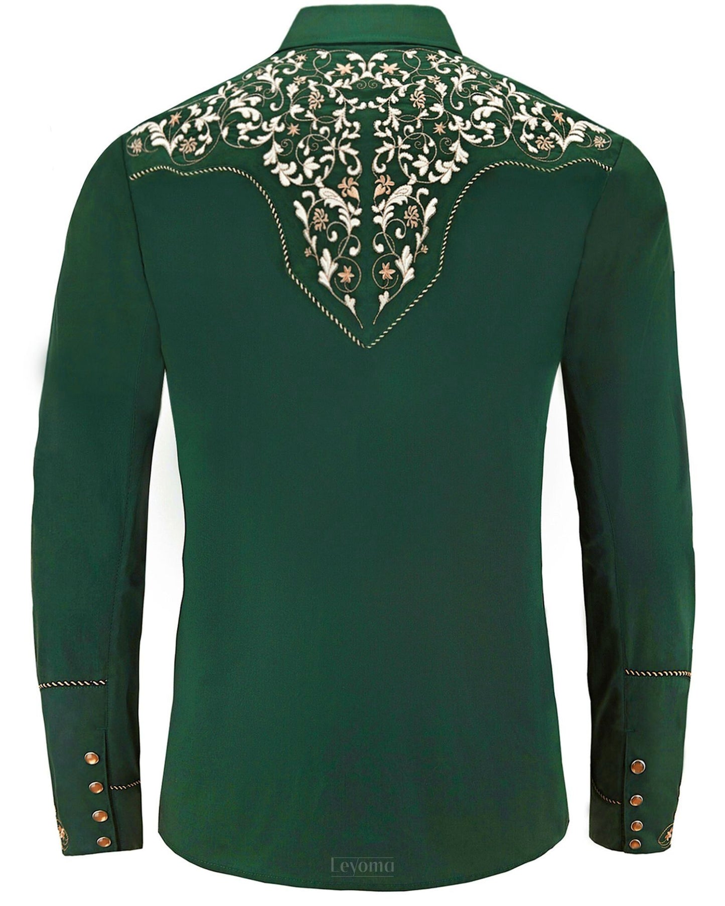 Natures Vista Men's Embroidered Western Pearl Snap Shirt