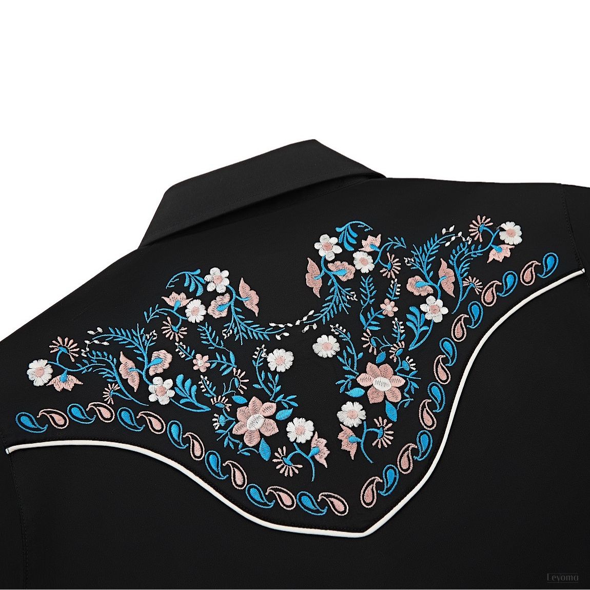 Women's Midnight Bouquet Embroidered Western Pearl Snap Shirt