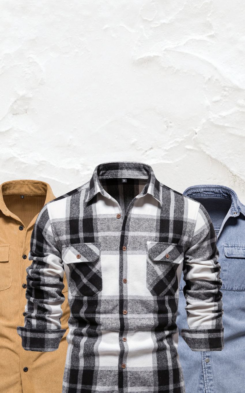 New 2025 Men’s Western Shirt Collection – Denim, Plaid & Corduroy Button-Ups from Leyoma