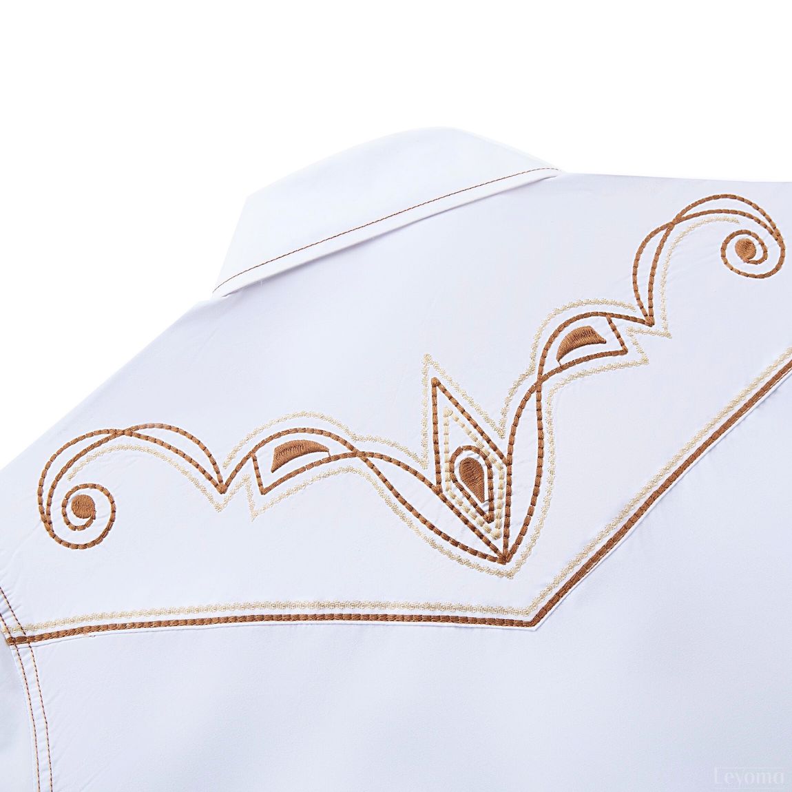 The Heartland Men's Embroidered Western Pearl Snap Shirt