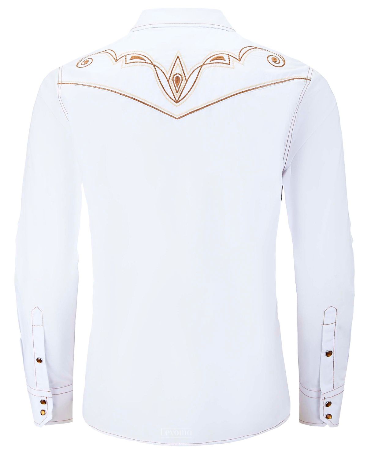 The Heartland Men's Embroidered Western Pearl Snap Shirt
