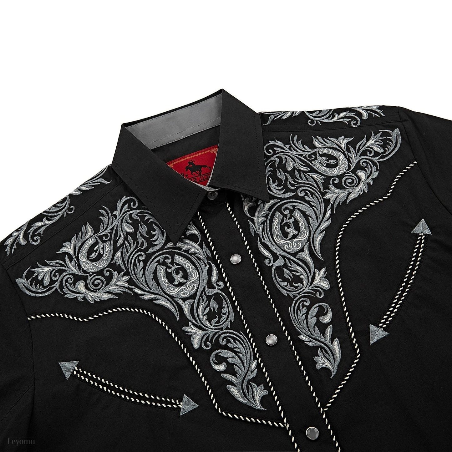 Black Hills Men's Embroidered Western Pearl Snap Shirt