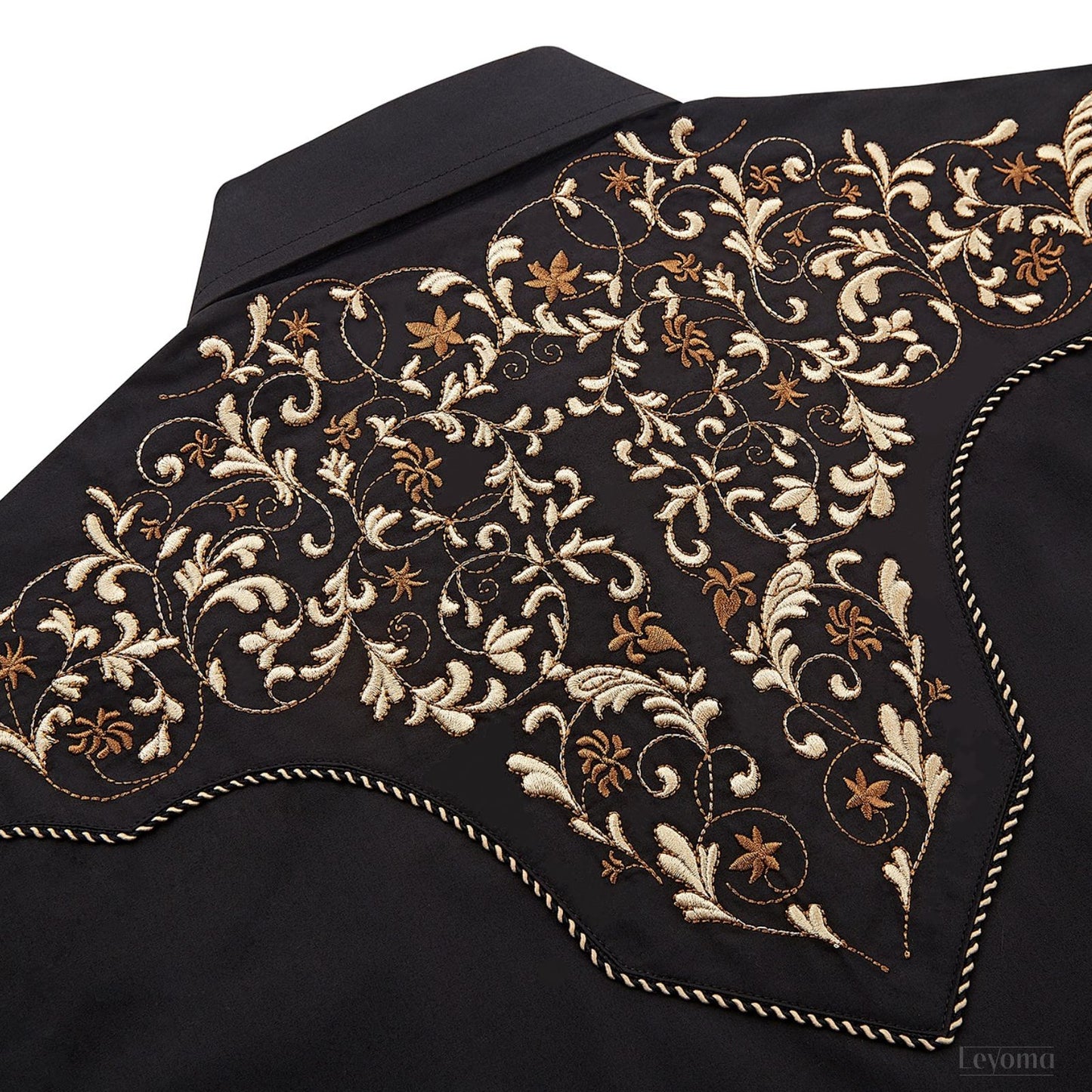 Midwest Traveler Men's Embroidered Western Pearl Snap Shirt