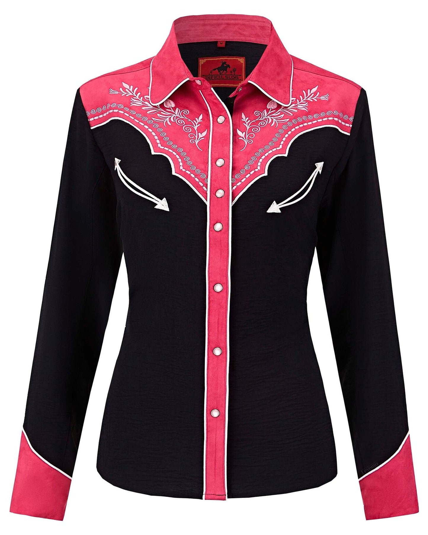 Women's Prairie Sunset Embroidered Western Pearl Snap Shirt