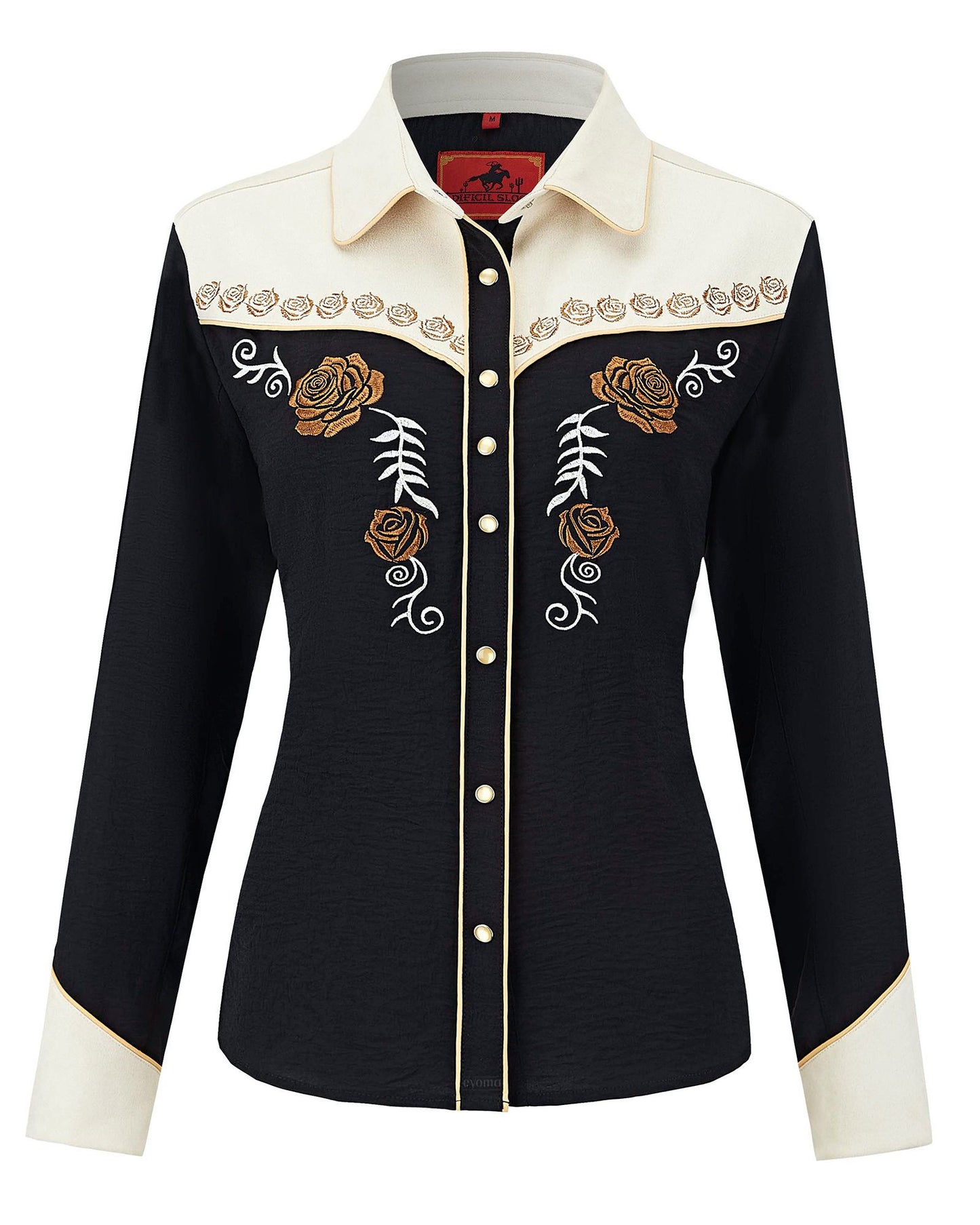 Women's Tulsa Rose Embroidered Western Pearl Snap Shirt