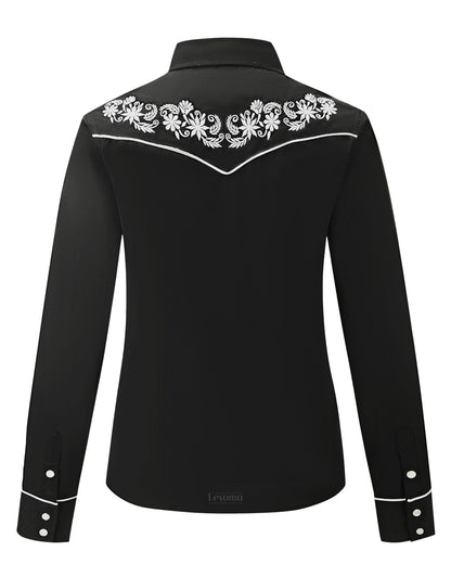 Women's Moonlit Meadows Embroidered Western Pearl Snap Shirt