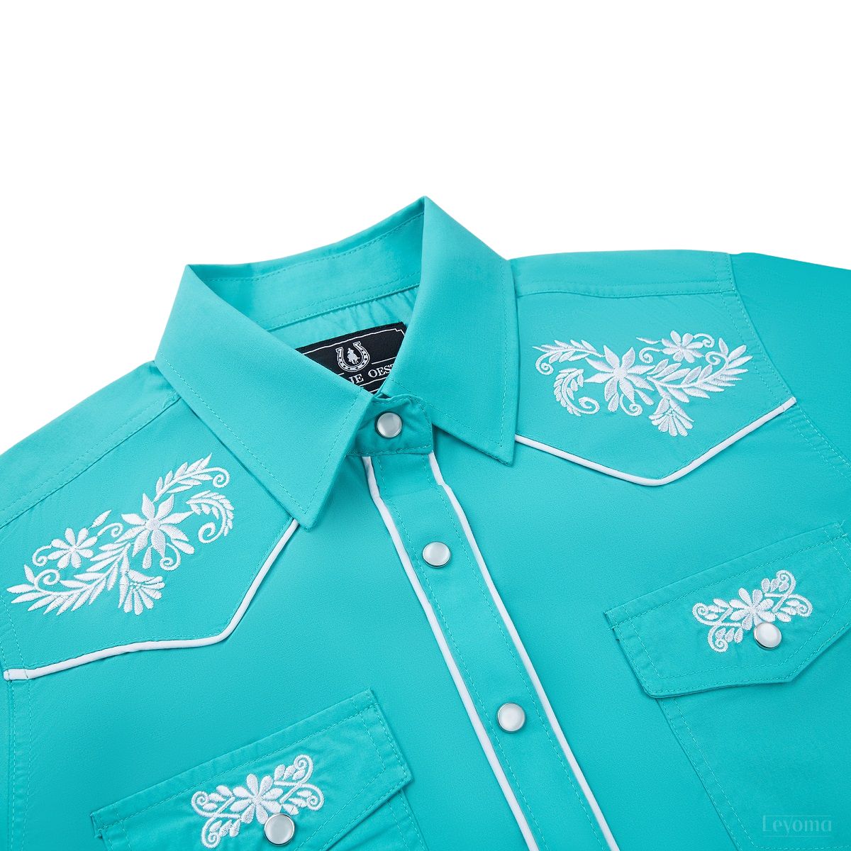 Chemise Western Brodée pour Femmes à Boutons-pression en Nacre "Oasis Dream"