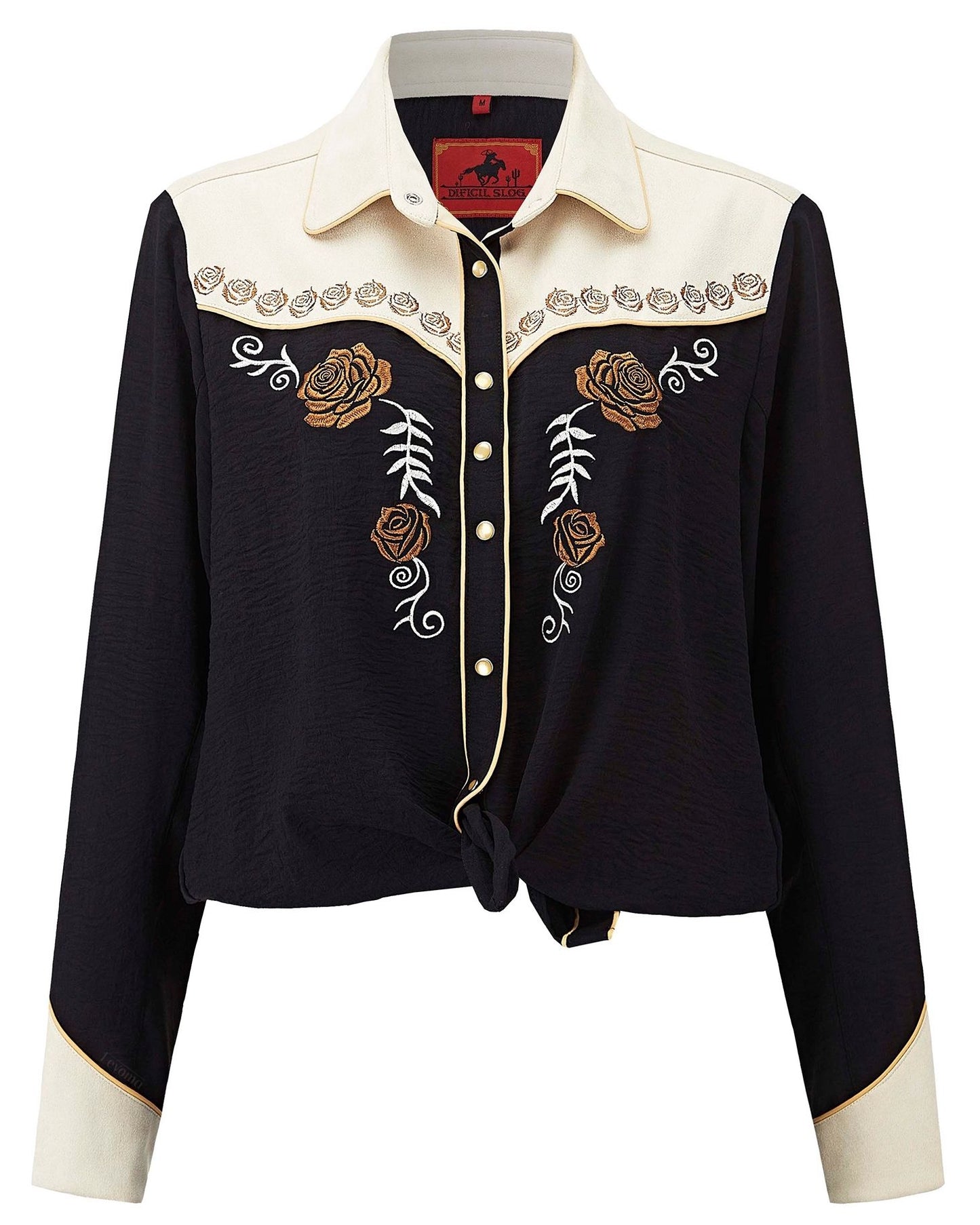 Women's Tulsa Rose Embroidered Western Pearl Snap Shirt
