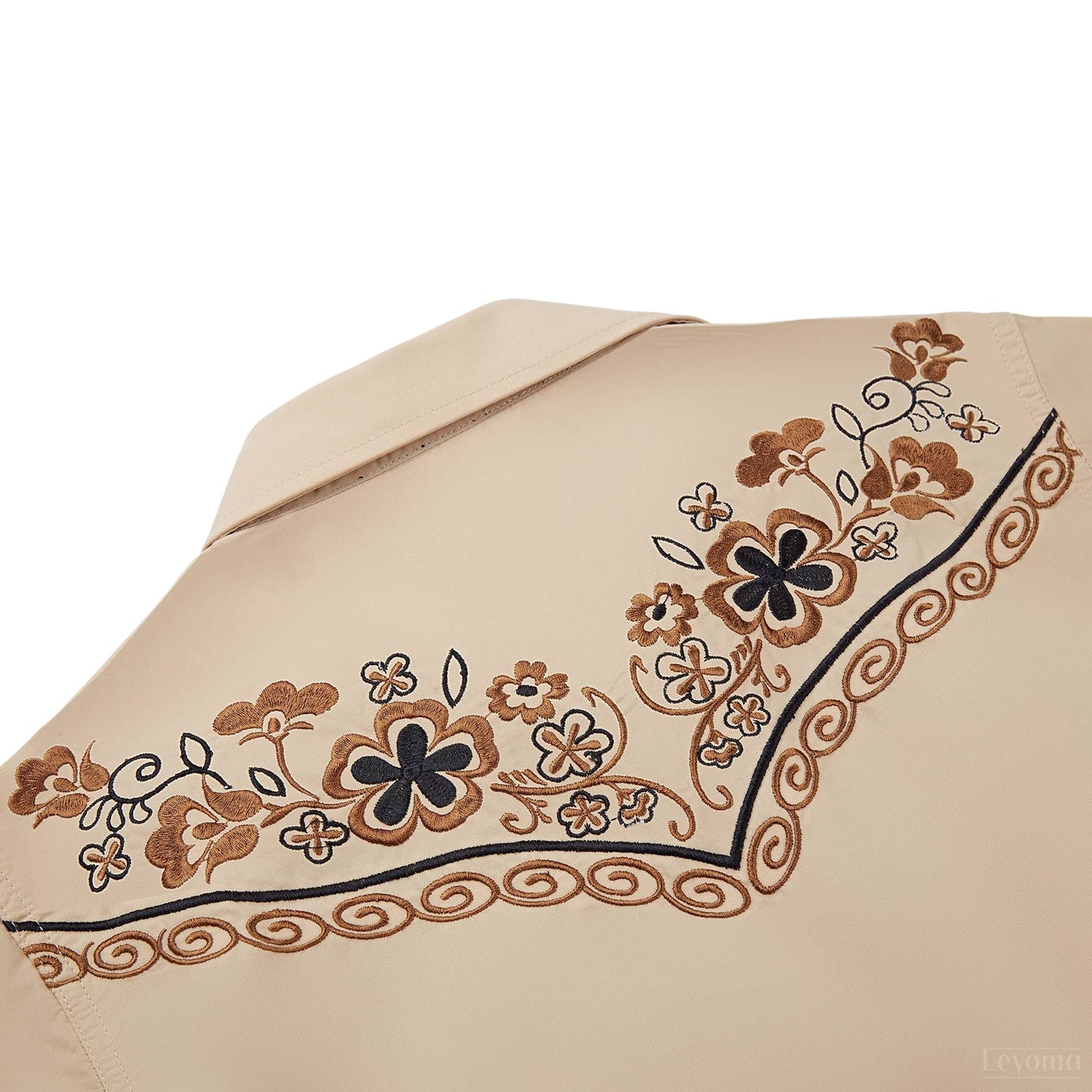 Chemise Western Brodée pour Femmes à Boutons-pression en Nacre "Wildflower"