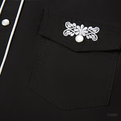 Women's Moonlit Meadows Embroidered Western Pearl Snap Shirt