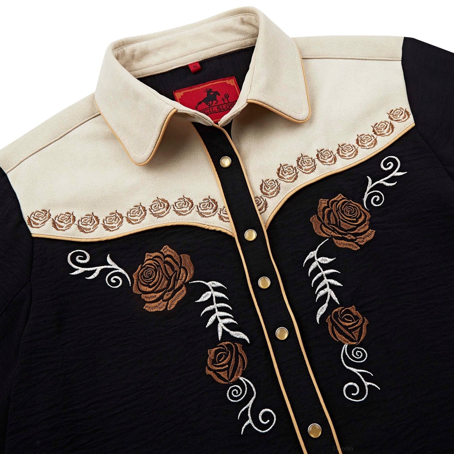 Women's Tulsa Rose Embroidered Western Pearl Snap Shirt