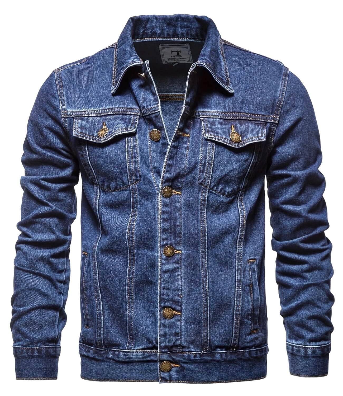 Men's Daniel Denim Long Sleeve Double-Breasted Button Up Jacket