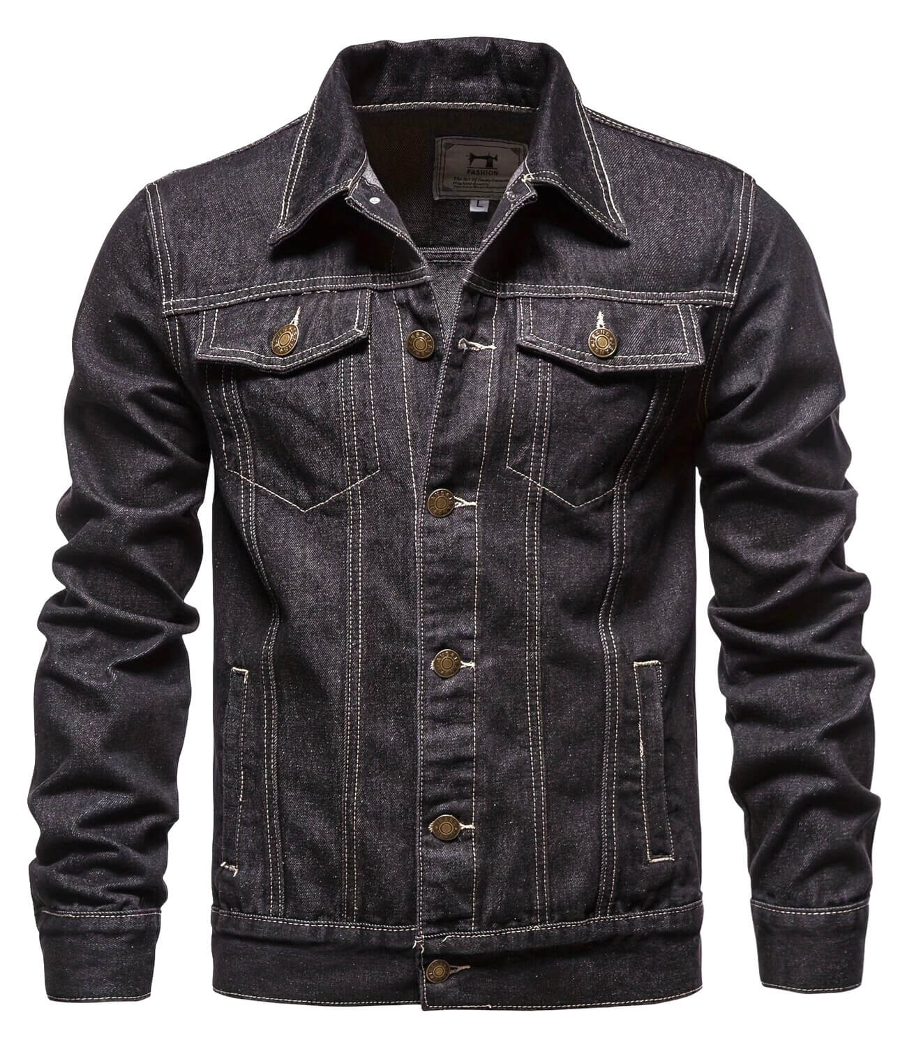 Men's Daniel Denim Long Sleeve Double-Breasted Button Up Jacket