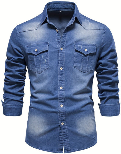 Men's Thomas Long Sleeve Double-Breasted Button Up Shirt