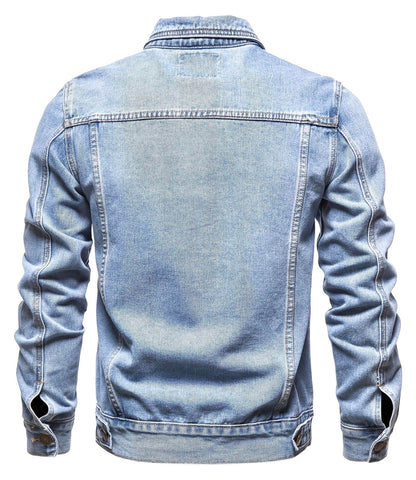 Men's Daniel Denim Long Sleeve Double-Breasted Button Up Jacket