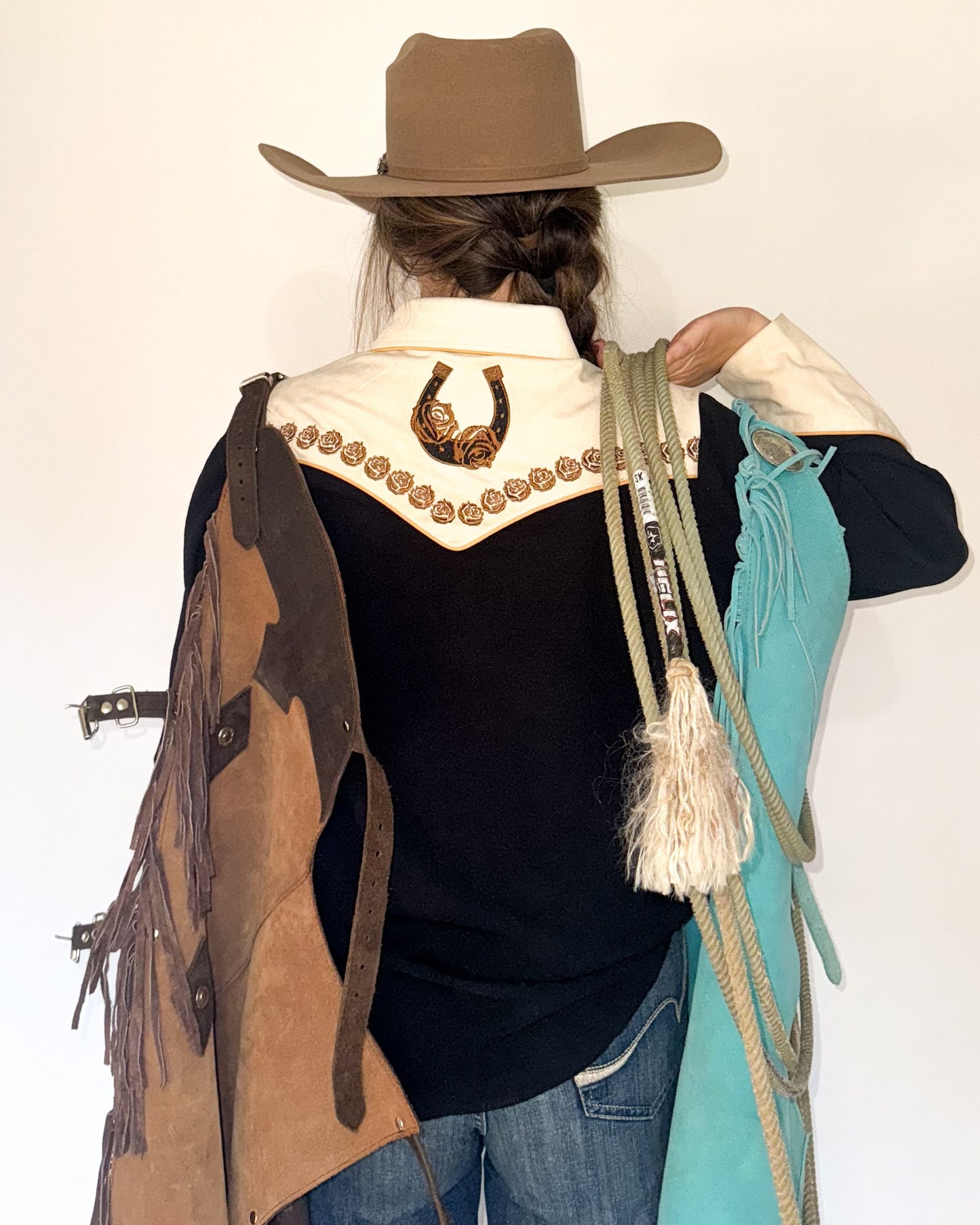 Women's Tulsa Rose Embroidered Western Pearl Snap Shirt