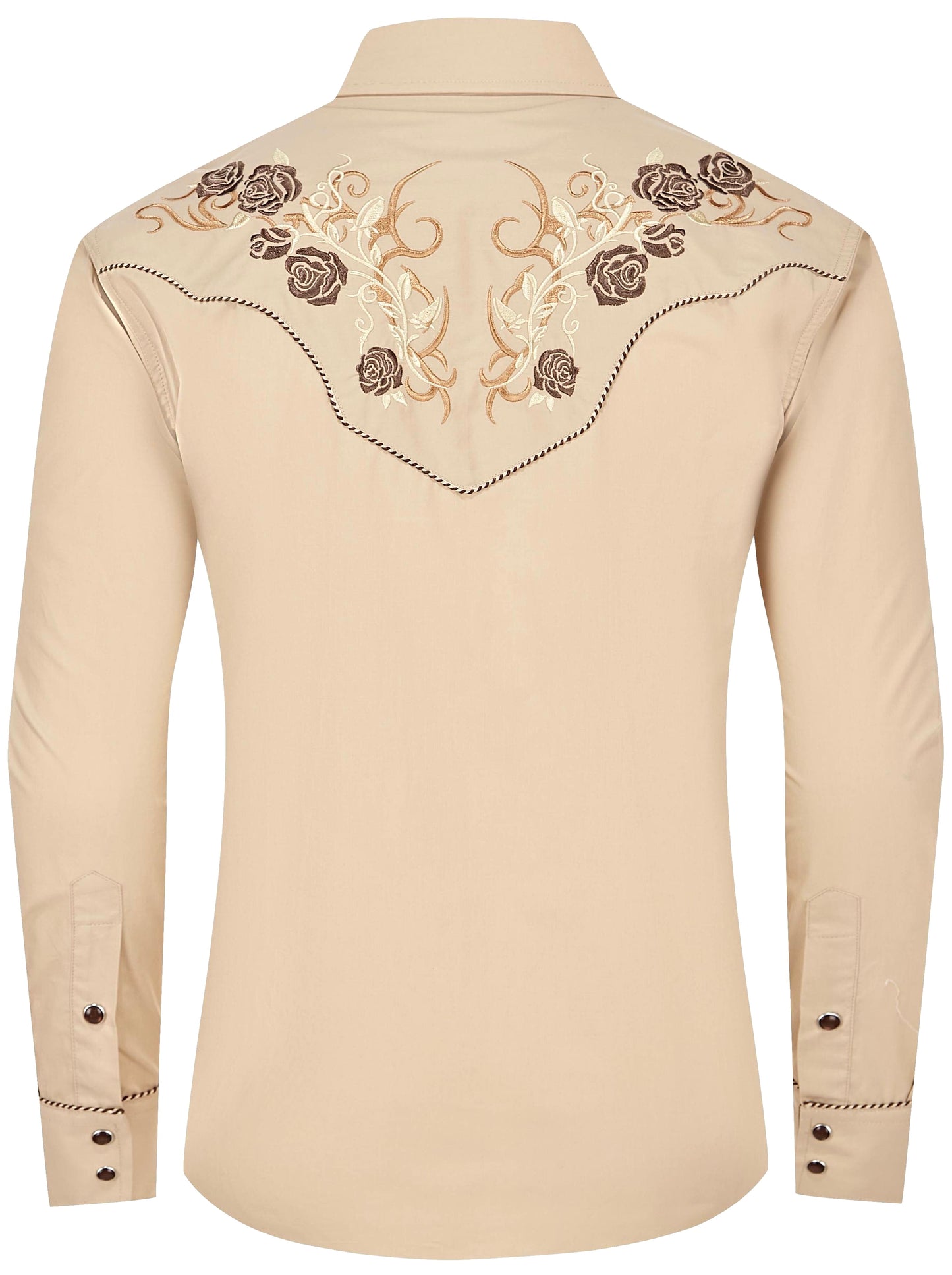 Big Texas Men's Embroidered Western Pearl Snap Shirt