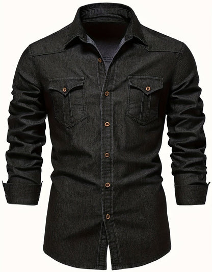 Men's Thomas Long Sleeve Double-Breasted Button Up Shirt