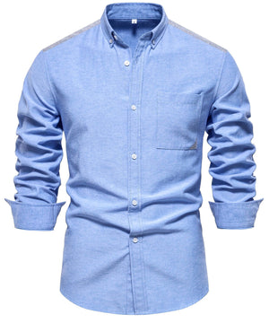 Men's Wyatt Long Sleeve Two-Tone Oxford Button Down Shirt