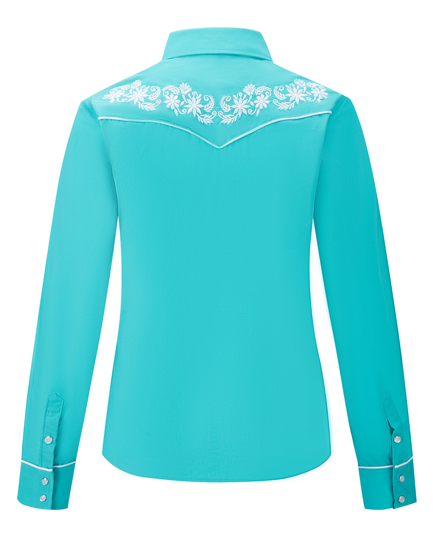 Chemise Western Brodée pour Femmes à Boutons-pression en Nacre "Oasis Dream"