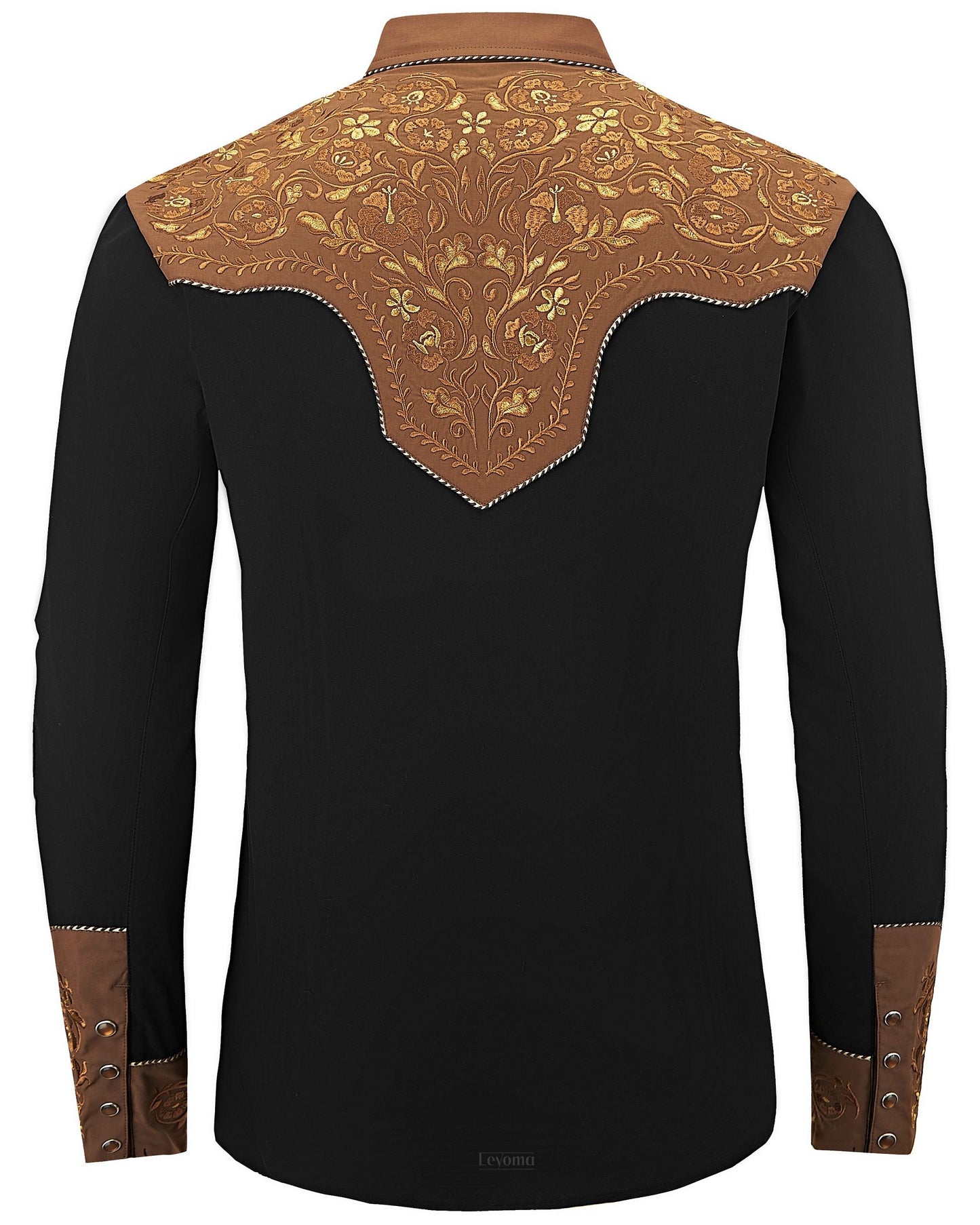 Wanted Outlaw Men's Embroidered Western Pearl Snap Shirt