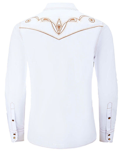 The Heartland Men's Embroidered Western Pearl Snap Shirt