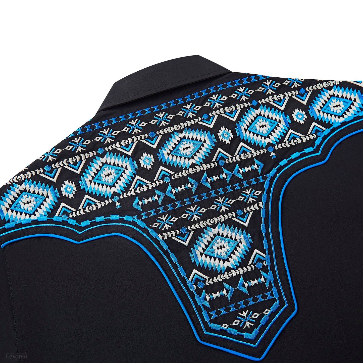 Gran Cenote Men's Embroidered Western Pearl Snap Shirt