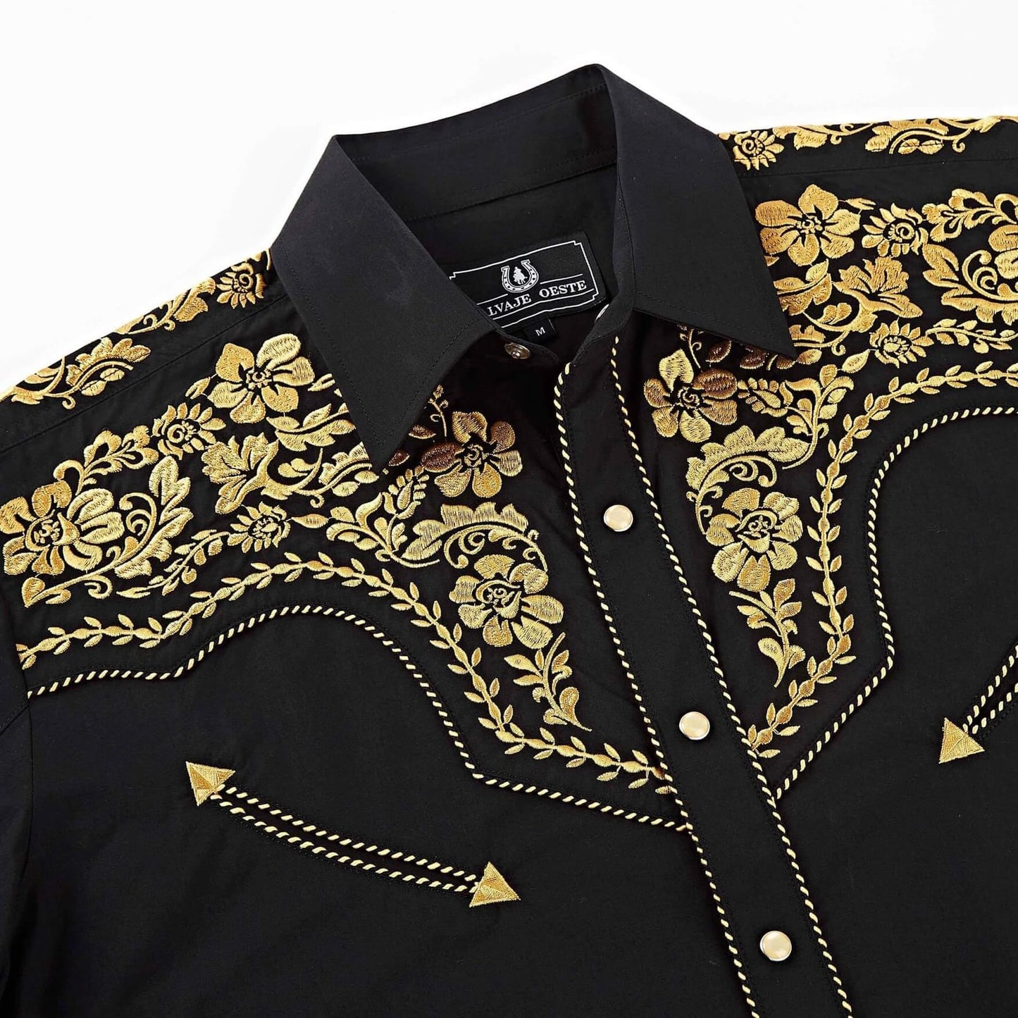 Lonesome Ranger Men's Embroidered Western Pearl Snap Shirt