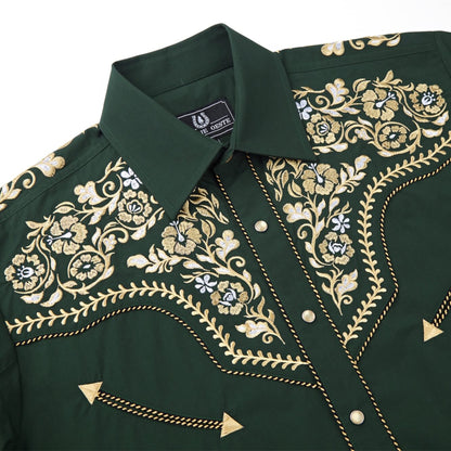 Pine & Sage Men's Embroidered Western Pearl Snap Shirt