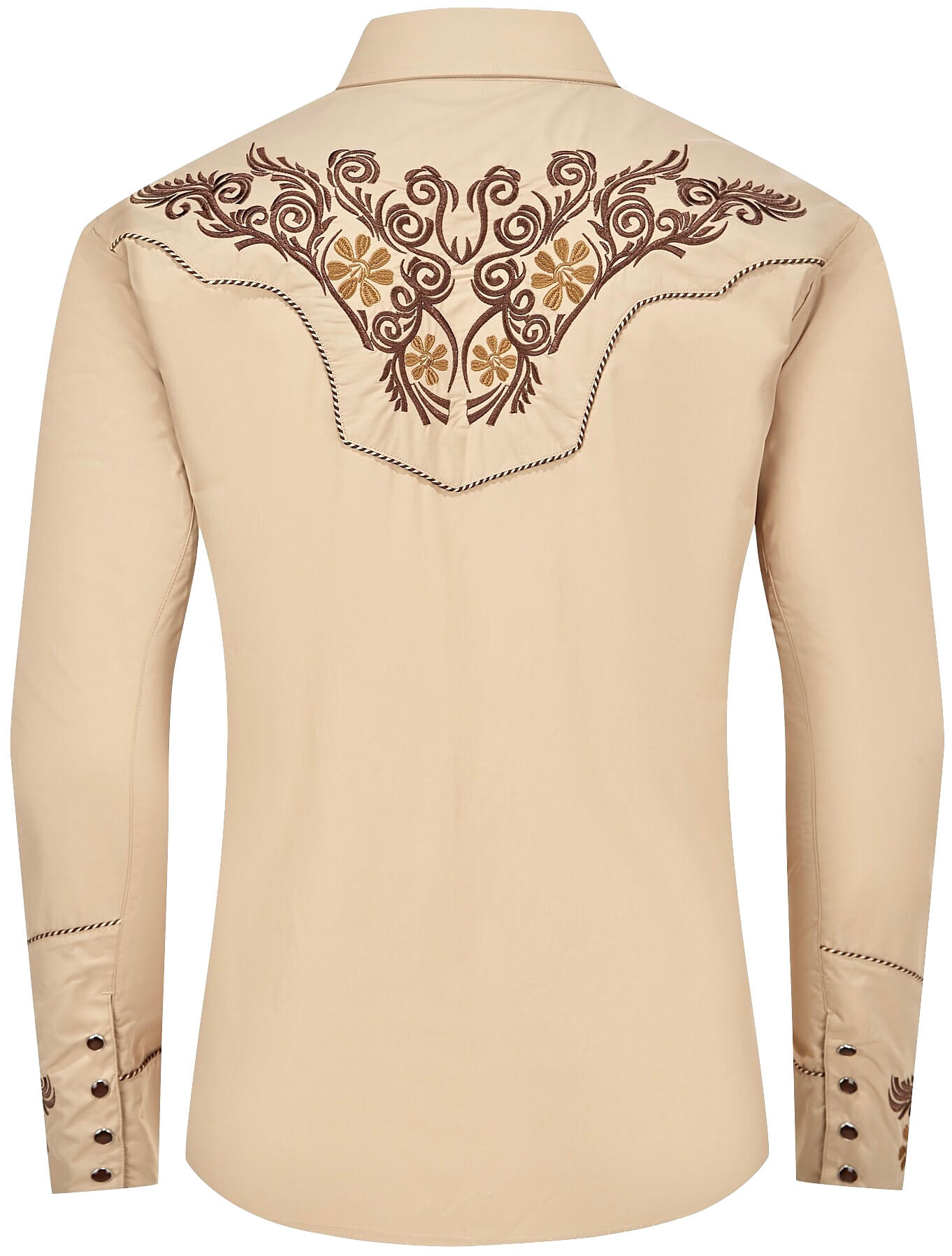 The Trailblazer Men's Embroidered Western Pearl Snap Shirt