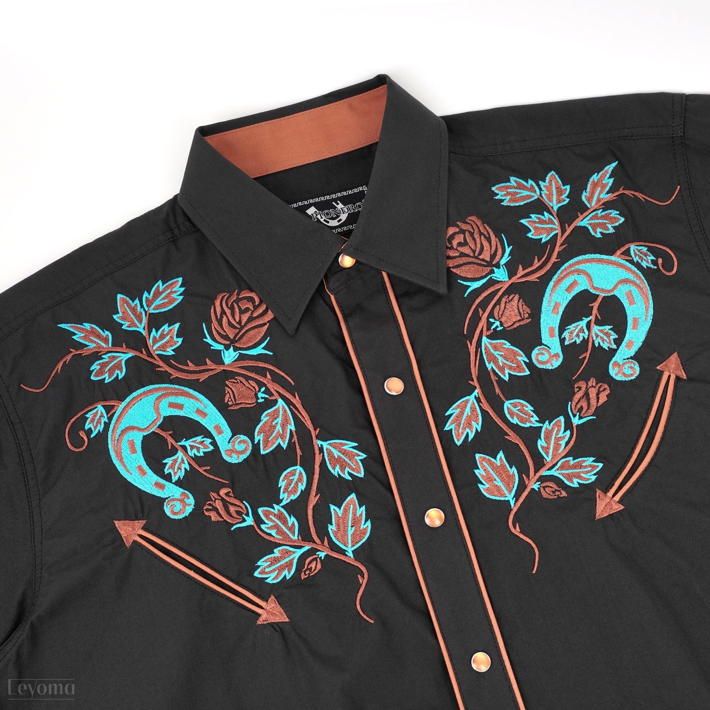 Autumn Wind Men's Embroidered Western Pearl Snap Shirt