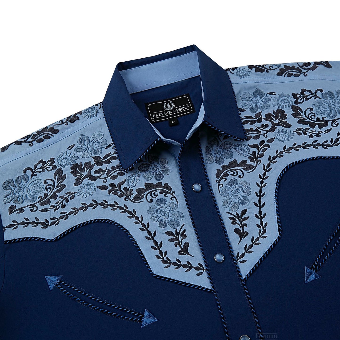 North Star Men's Embroidered Western Pearl Snap Shirt