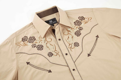 Big Texas Men's Embroidered Western Pearl Snap Shirt