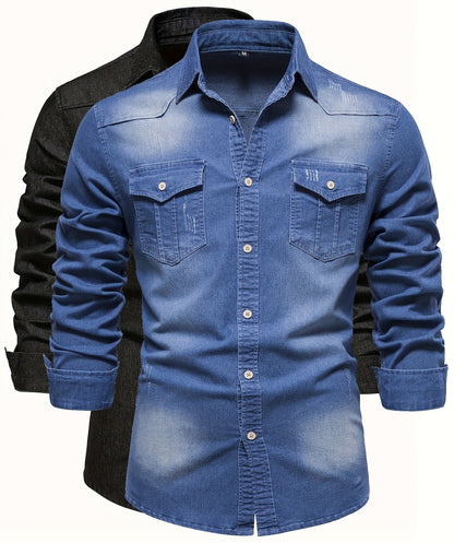 Men's Thomas Long Sleeve Double-Breasted Button Up Shirt