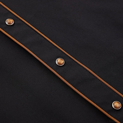 The Equestrian Men's Embroidered Western Pearl Snap Shirt